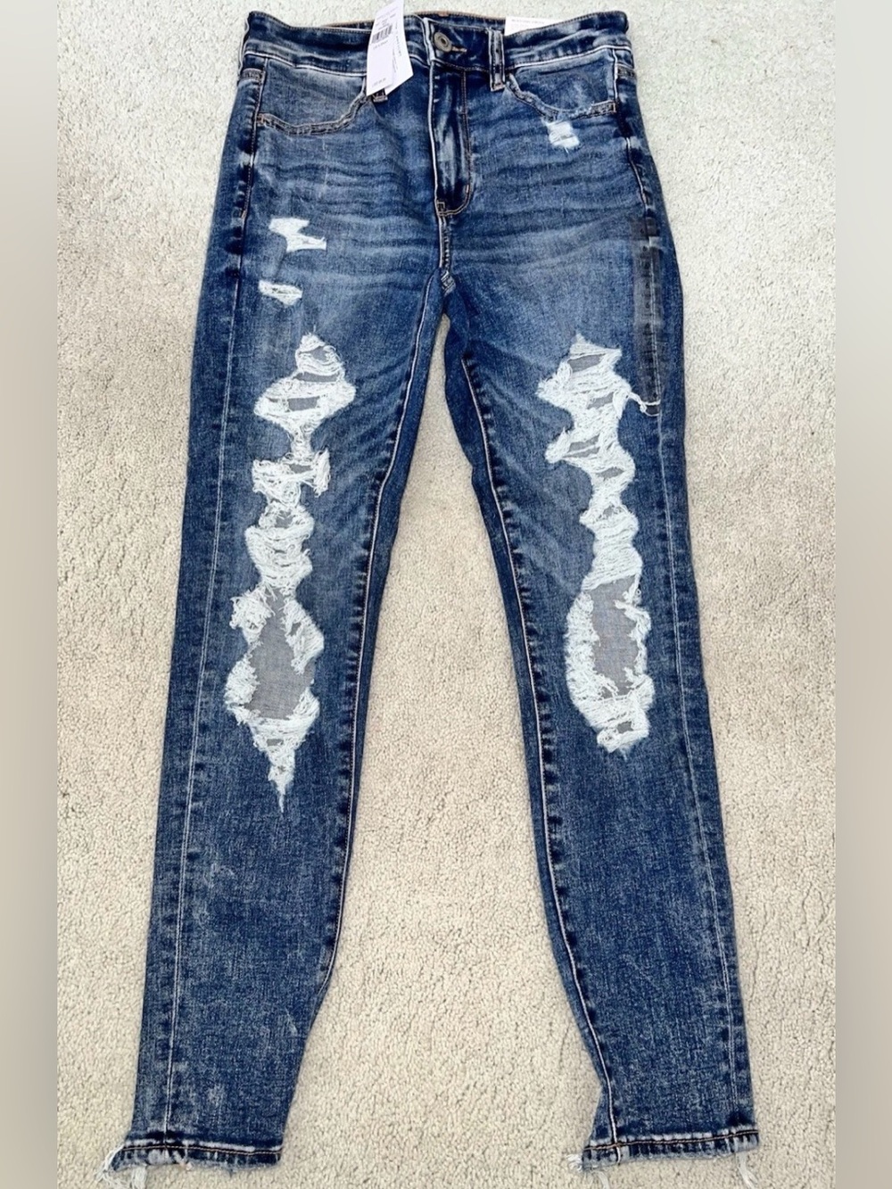American Eagle, Jeans, 28W/6 S Next Level Stretch, Distressed, Hi-Rise Jeggings